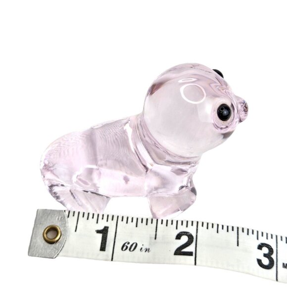 Set Of 2 Oneida 24% Lead Crystal Pink Teddy‎ Bear & Seal Figurine Paperweights - Picture 12 of 15